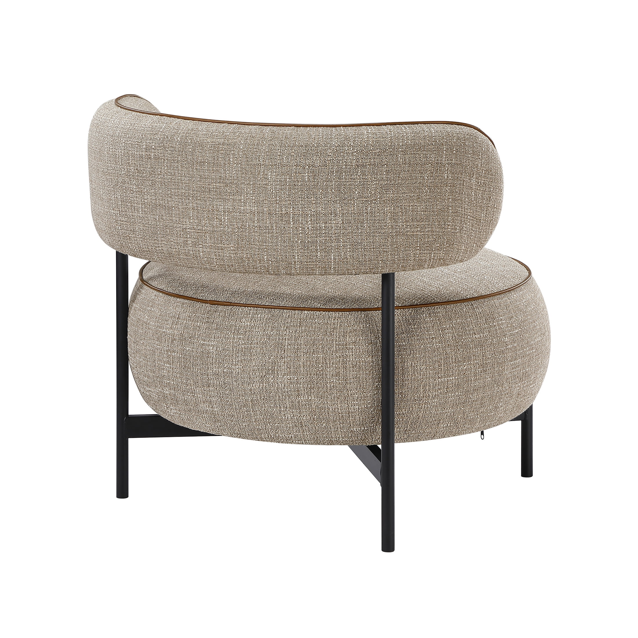 OakvillePark Varn Contemporary Chenille Swivel Chair, Brown