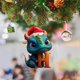 thumbnail image 3 of Colgantes de dragón navideño con forma de letra realista y gorro de Papá Noel para niños y adultos, 3 of 5