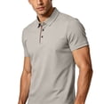 thumbnail image 6 of FAWUUDO Men's Shirts Short Sleeve Moisture Wicking Performance Collared Shirt for Work Casual Sports Beige, 6 of 7
