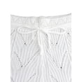 thumbnail image 3 of Women Crochet Cover Up Shorts Hollow Out High Waist Knit White Waist Cutout S, 3 of 5
