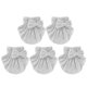 thumbnail image 1 of Juego de 5 toallas para el cabello de secado rápido de color gris con diseño de lazo y fibra de carbono que absorben el agua, 1 of 8