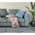 thumbnail image 3 of 18" Turquoise Blue Patch Zippered Suede Throw Pillow, 3 of 4