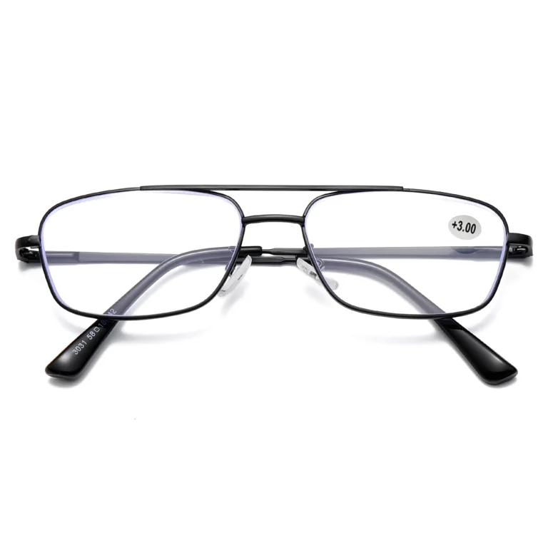 3 PK Mens Retro Aviator Reading Glasses Metal Frame Blue  display picture 2