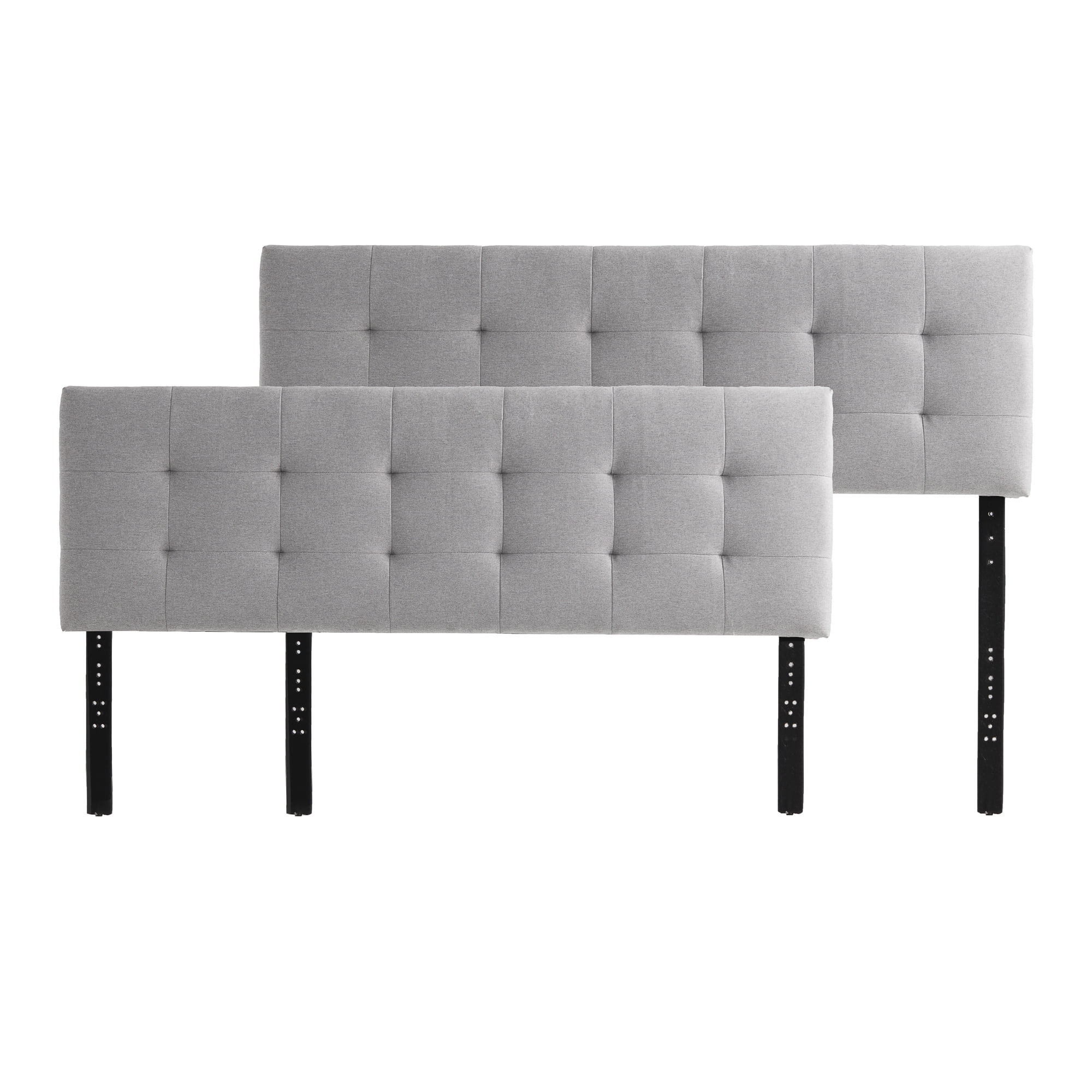 Rest Haven Charleston Upholstered Headboard with 4 USB Ports, Queen, Gray
