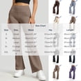 thumbnail image 2 of MXUIKV Leggings Pants for Women Slim Fitted Micro Flare Stretchy Elastic High Waist Yoga Trousers(Small,Purple), 2 of 5