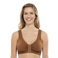 thumbnail image 3 of Carole Martin Full-Freedom Cotton Front Closure Comfort Bra - Wire Free - Stretch Cups - One Size Fits All B, C, and D Style 7276 Set of 2-Cafe 38, 3 of 7