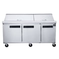 thumbnail image 6 of NSF 72 in. 3-Door Mega Top Sandwich Prep Table Refrigerator 21 Cu.Ft. Commercial Refrigerator, 6 of 19