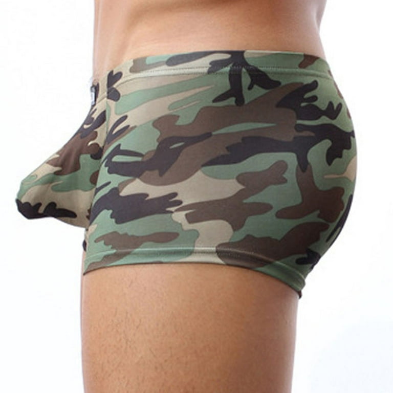 YWDJ Mens Underwear Military Men Camouflage Boxer Briefs Trunks Underwear  Underpant Camouflage M