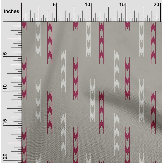 oneOone Cotton Silk Fabric Arrow Sign Kasuri Printed Fabric 1 Yard 42 Inch Wide