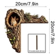 thumbnail image 3 of Velmasee Door Corner Decor - Rustic Tree Hollow 2D Wood Squirrel, Woodland Animal Door Topper for Home Door Frame Window Christmas Fall Farmhouse Decor, 3 of 7
