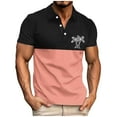 thumbnail image 2 of Styesk T-Shirts pour Hommes Mode Décontractée Chemise à Manches Courtes Imprimée Athlétique avec Col, 2 of 4