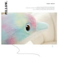 thumbnail image 2 of Zonao Plush Toy Cute Colorful Dolphin Doll Plush Toy Pillow Sleeping Pillow Throw Pillows for Bed Throw Pillows for Home Decor, 2 of 6