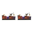 thumbnail image 4 of Guardoinrt Halloween Table Decor Sign Wood Decorative Greeting Card Board Decoration with Holder Office Outdoor Accessories Type1 NO1, 4 of 6