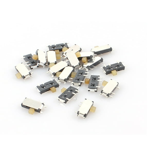 20pcs On/Off 2 Position 1P2T SPDT Horizontal Miniature SMT Slide Switch