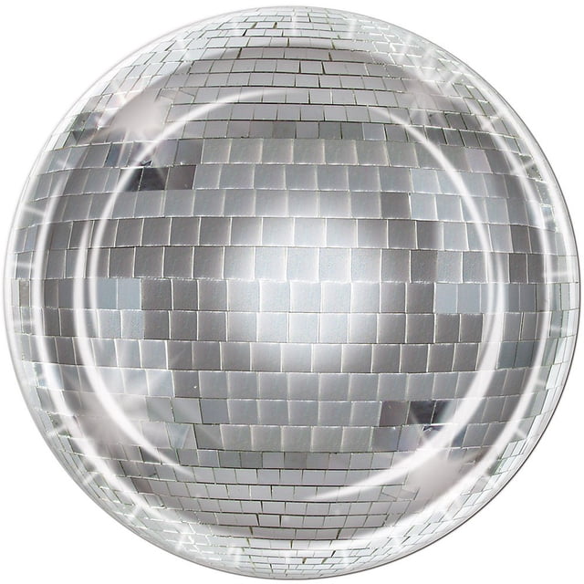 Bola de discoteca Plate Beistle, 23 cm, paquete de 12