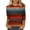Multicolor-D, variant on Women Blouses Long Sleeve Round Neck Relaxed Fit Top Featuring Layered Texture Horizontal Design, Soft Comfortable Fabric for Casual Everyday Wear and Leisure