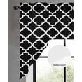 thumbnail image 3 of Black Morocco Kitchen Swag Valances for Windows, Boho Modern Minimalist Abstract Geometric Swag Valances Curtains for Living Room, Rod Pocket Window Treatments for Bathroom, Bedroom, Cafe, 56"x36", 3 of 6
