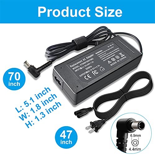 90W 19.5V 4.7A Adaptador de CA Cargador de Ordenador Portátil Reemplaz