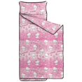thumbnail image 2 of Kawaii Cat and Tea Pink Pattern Teens Toddler Nap Mat with Pillow, Sleeping Mat Bag for Preschool Daycare 59"x22", 2 of 6