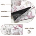 thumbnail image 6 of Pink Coastal Area Rugs 5'x7', Washable Small Throw Rugs for Laundry Room Playroom, Beach Nautical Starfish Coral Seashells Indoor Outdoor Rug Non-Slip Low Pile Carpet Runner Reversible Floor Mats, 6 of 8