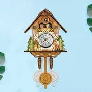 Hxroolrp Cuckoo Cuckoo Wall Clock Chime Alarm Clock Retro Clock Wooden Living Room Clock