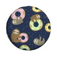 thumbnail image 2 of Gaeub Sloth with Donuts 14-17in Tire Cover, Spare Tire Cover, for Camper Caravan, Trailer, Car, Truck, SUV, Jeep - 17 inch, 2 of 9