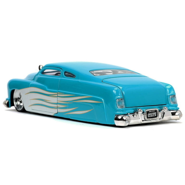 Jada 1951 Mercury Coupe Light Blue with White Flame Graphics