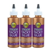 Aleene's Turbo Tacky Glue 4 fl oz 3 Pack, Dries Fast, Premium All-Purpose Adhesive