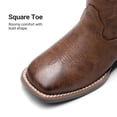 thumbnail image 3 of DREAM PAIRS Women's Cowboy Boots Mid Calf Cowgirl Boots Square Toe Chunky Heel Embroidery Stitched Western Boots, 3 of 7