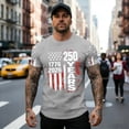 thumbnail image 3 of Men's USA 250th Anniversary Shirt 1776-2026 Patriotic American Flag 250 Years Graphic T-Shirt, 3 of 5