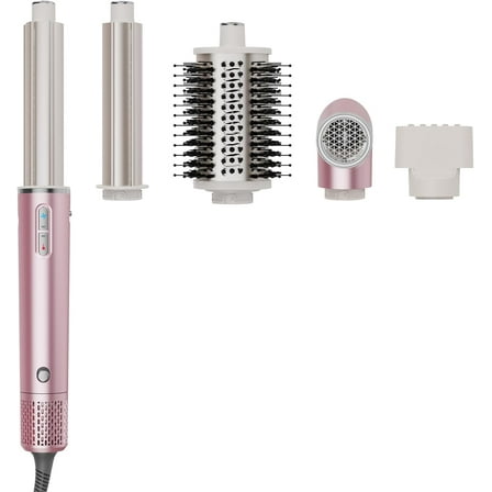 5-in-1 Hot Air Styler with High-Speed Negative Ionic Hair Dryer - Professional Hair Dryer Brush with Auto-Wrap Curler for Drying, Curling & Volumizing