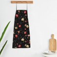 thumbnail image 5 of Naloa 1Pack Adjustable Bib Apron Waterdrop Resistant Cooking Kitchen Aprons for Women Men Chef, Red White Flowers Print, 5 of 5
