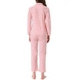thumbnail image 3 of INSPIRE CHIC Womens Lounge Set Cotton Button Up Cute Pattern Print Long Sleeve Notched Collar Pants Set with Pockets Pajama Set S Cherry, 3 of 6