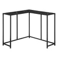 thumbnail image 5 of Accent Table, Console, Entryway, Narrow, Corner, Living Room, Bedroom, Black Marble Look Laminate, Black Metal, Contemporary, Modern, 5 of 8