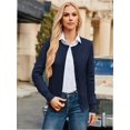 thumbnail image 6 of Women's Crew Neck Button Down Long Sleeve Cardigan Sweater, 6 of 7