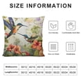 thumbnail image 5 of Two Hummingbirds Throw Pillow Covers - Spring Birds Gathering Honey Pillow Cases Watercolor Bird Cushion Cases of for Couch Bed Home Decor, 5 of 5