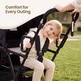 thumbnail image 2 of Vomeast Double Stroller, Foldable Travel Baby Stroller, Sit and Stand, Lockable Front Wheels, Dual Rear Brakes, Black, 2 of 13