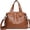 Brown, variant on Sunyuer Elegant Vegan Leather Handbag - Large Capacity Shoulder Bag with Adjustable Strap