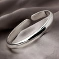 thumbnail image 7 of S999 Silver Open End Sterling Silver Bangle Bracelet for Women's, Birthday Gift for Mom Wife, 7 of 7