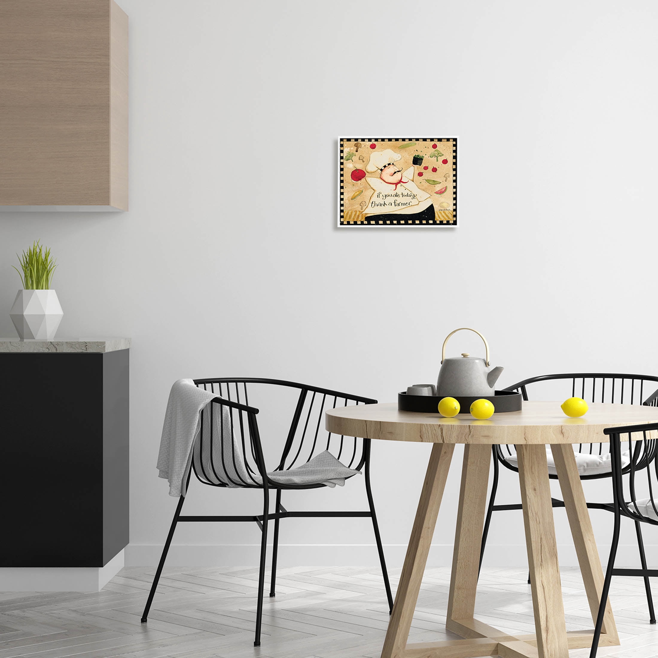 Thank A Farmer Vintage Produce Food & Beverage Graphic Art White Framed Art Print Wall Art