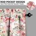 thumbnail image 5 of Kitchen Curtains and Valance Set 24 Inch Tier Pioneer Colorful Floral Curtains Small Drapes for Cafe Living Room Bathroom Farmhouse 3 Pieces Set Rod Pocket, 5 of 6