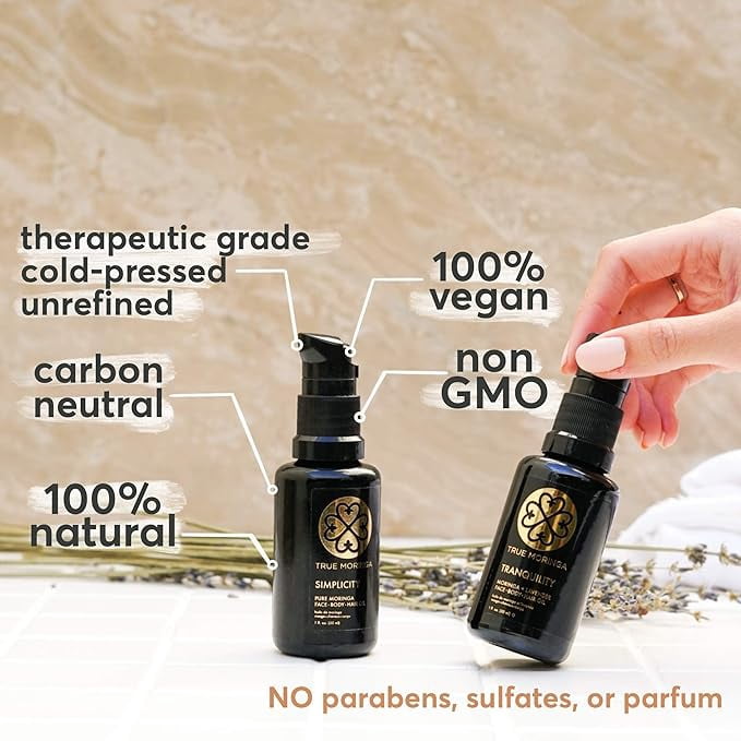 True Moringa Oil | Nourishing Daily Facial Moisturizer for Radiant, Healthy Skin