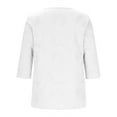 thumbnail image 5 of Diufon Women's 3/4 Sleeve Tops Casual Round Neck Cute Tunic Tops Basic Tees Blouses Texture Loose Pullover, 5 of 7