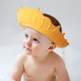 thumbnail image 3 of Gorro de ducha para bebé Gorro de champú impermeable para niños pequeños, niñas y niños Protege las orejas de los ojos. Corona de baño de silicona ajustable de 2 piezas TUNC Sencillez, 3 of 5