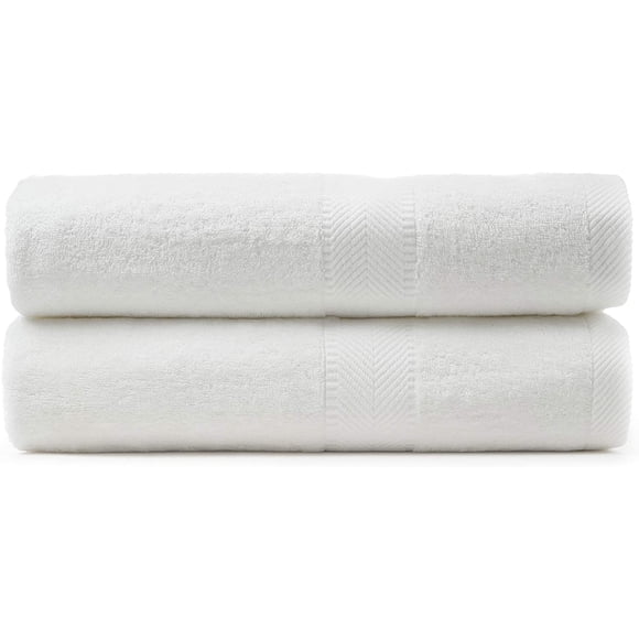EcoNesxp Ensemble de Serviettes de Bain en Coton Biologique de Haute Qualité Ensemble de 2 Pcs en Pur Coton Éponge Éponge Serviettes Écologiques
