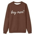 thumbnail image 2 of Boy Mom Sweatshirts for Women 2025 Long Sleeve Crewneck Drop Shoulder Boy Mama Graphic Sweatshirt Pullover Tops, 2 of 3