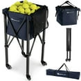 thumbnail image 6 of Spaco Lightweight Foldable Tennis Ball Teaching Cart, Tennis Ball Cart with Wheels and Removable Bag, Teaching Cart Traveler with Red Bag, Blue, 6 of 10