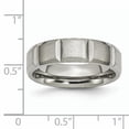 thumbnail image 5 of Titanium 6mm Grooved Satin and Polished Band, 5 of 9