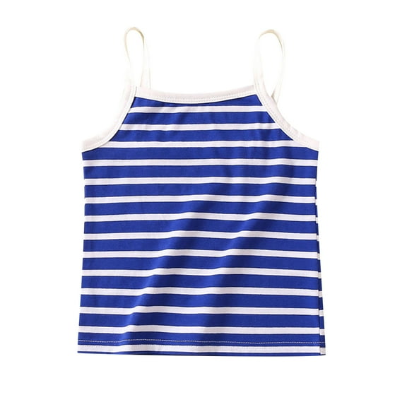 Xijirk Girls Shirts,Toddler Kids Girls Dance Tank Top Racerback Crop Top Solid Color Sleeveless Soft Sports Dance Top for Ballet Gymnastics Wear,Boys Shirts,Blue,6-7 Years
