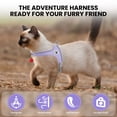 thumbnail image 5 of MASBRILL Cat & Dog Harness with Leash, Reflective Escape-Proof No-Pull Soft Vest, Easy to Wear for Walking, Traveling, Includes Pet Bells, 5 of 8
